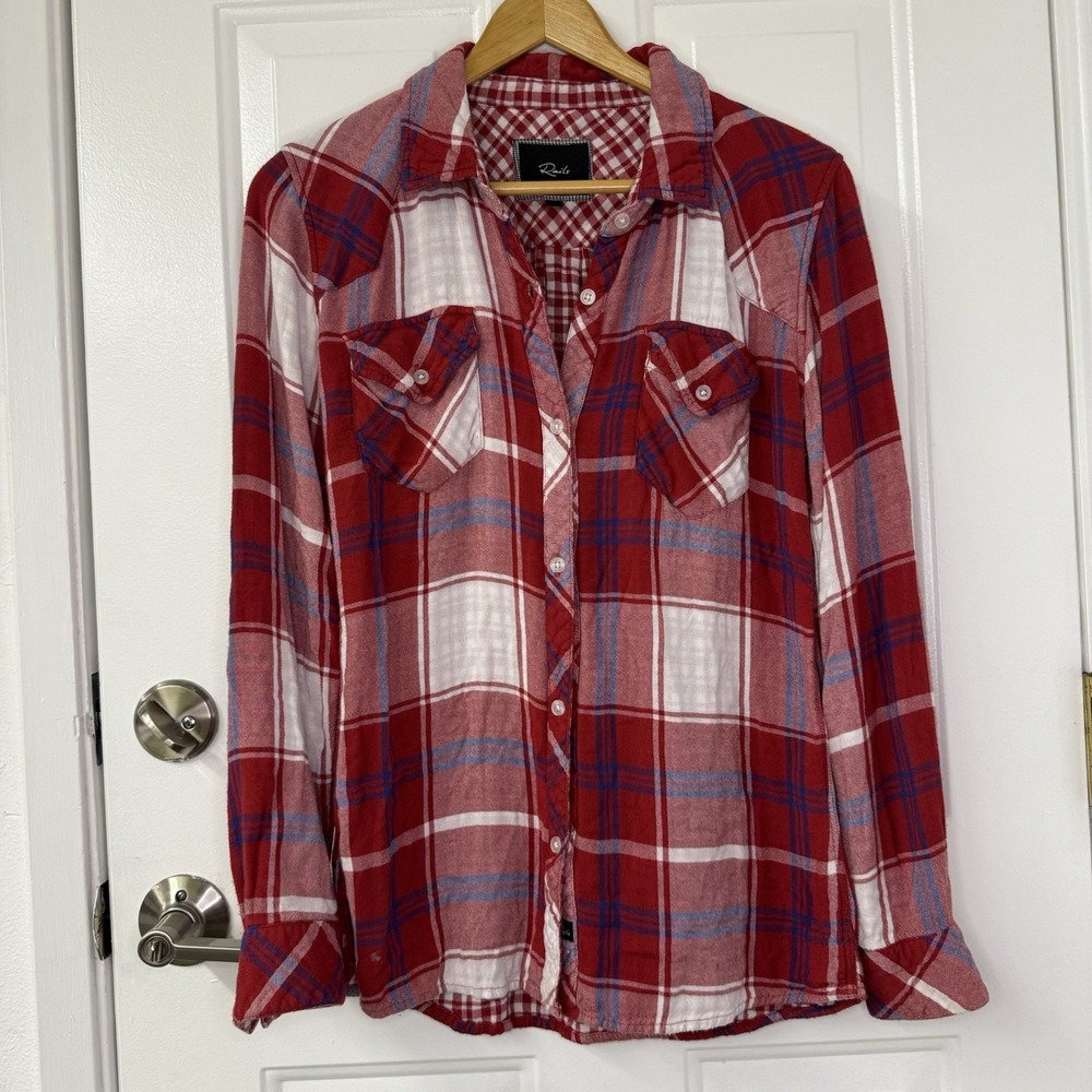 RAILS‎ Red Plaid Western Hunter Soft Button Down Shirt Women's Size Small
